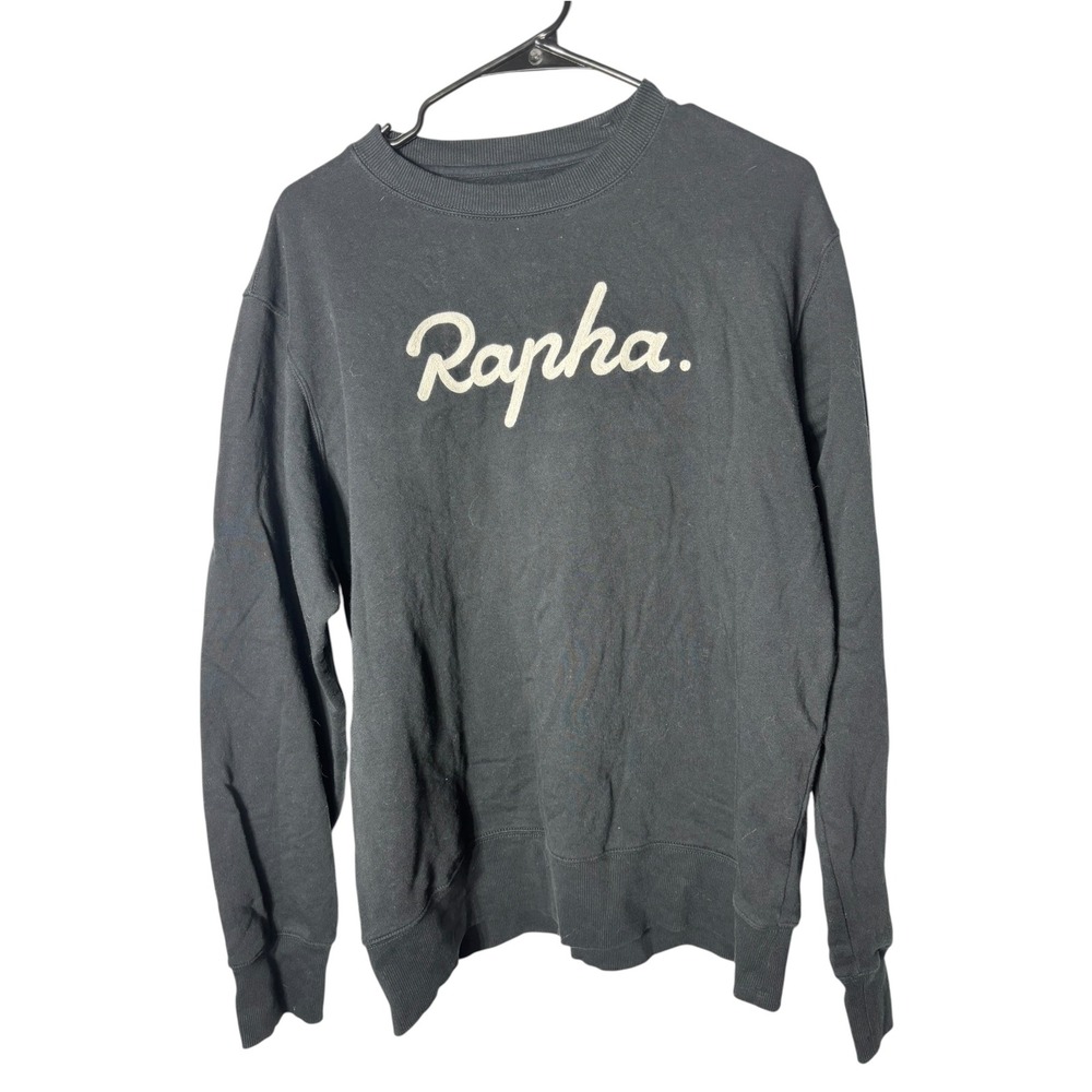 Rapha mens pullover logo sweatshirt crew neck embroidered cycling